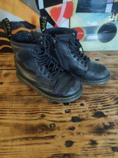 Junior Dc martens Boots Size 9 Black Leather