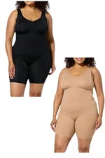 Rhonda Shear Women's 2-pack Butter Knit Tank Top Built-in Bra Beige/Black