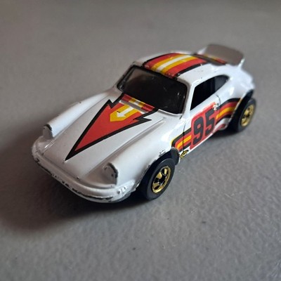 Vintage Hot Wheels The Hot Ones P-911 Porsche #95 White Gold Wheels Rare