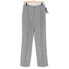 NWT Pendleton Womens Virgin Wool High Rise Trousers Size 6 Gray Made in USA