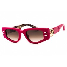 Roberto Cavalli Unisex Sunglasses Shiny Fuchsia Acetate Oval Frame SRC057M 09M3