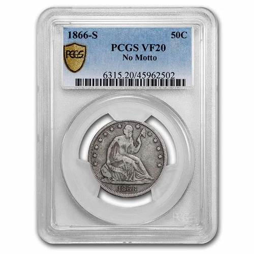 1866-S Liberty Seated Half Dollar VF-20 PCGS (No Motto)