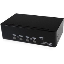 Startech 4 Port Dual Dvi USB KVM Switch mit Audio & USB Hub 4 Port