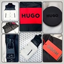 Image of Hugo Boss Baltimo 2244 Gilet White & Black Quilted Jacket Puffa XXL BNWT