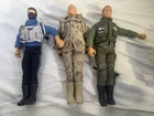 Lot Of 3 Vintage 1992 12” GI Joe Figures Snake Eyes Duke Ace