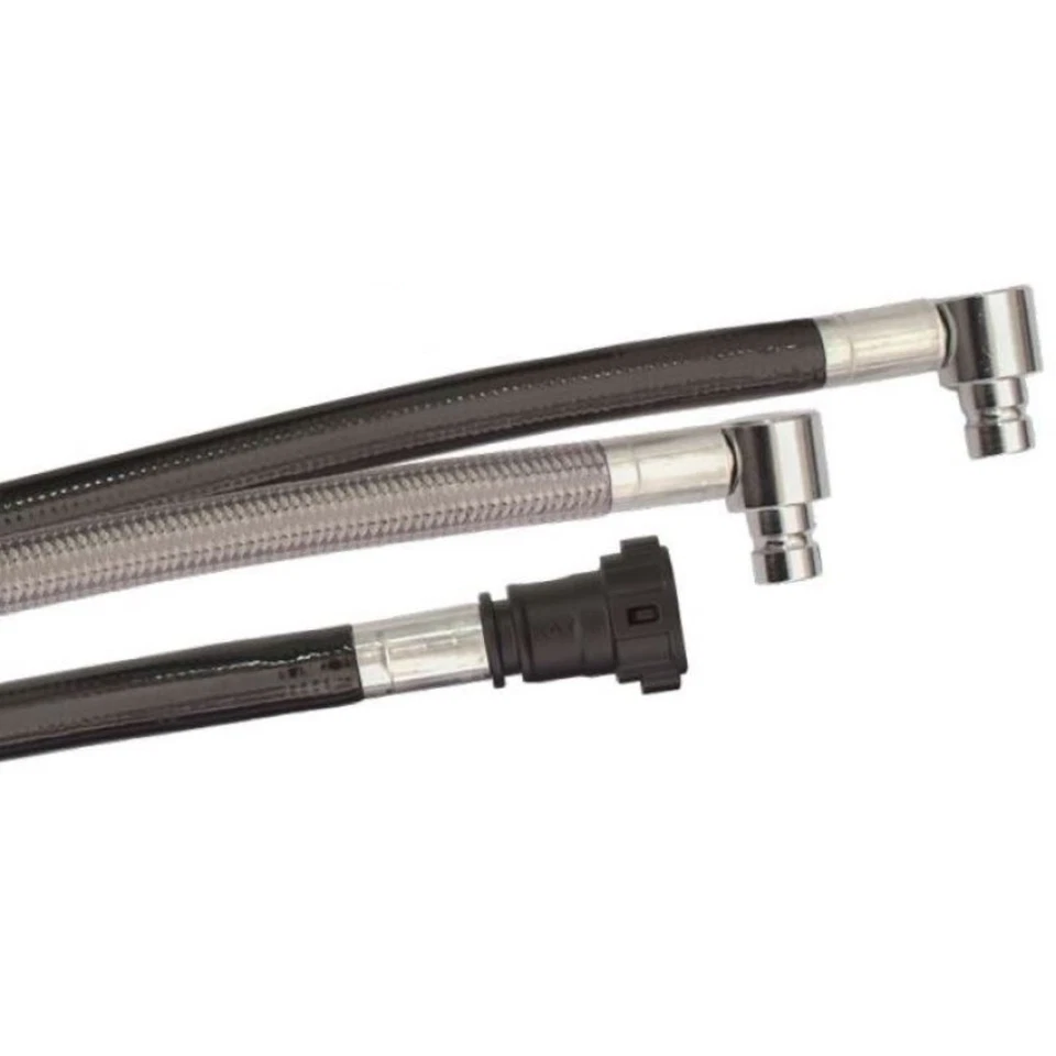 Goodridge EFI Line Touring recubierto negro 08-15 HDFL-002EFI/BK Foto 2 de 4