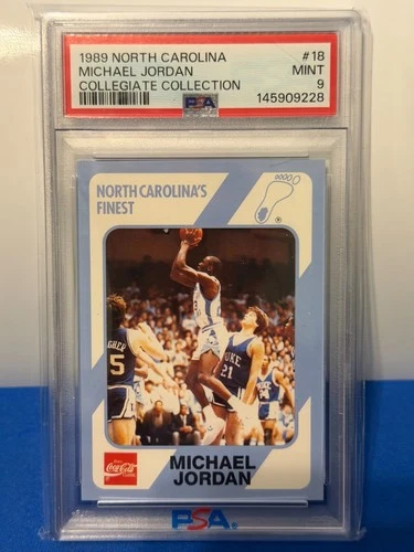 1989 North Carolina Card#18 - Michael Jordan Collegiate Mint PSA 9