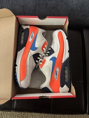 Nike Air Max 90 Essential Orange Blue White Navy Men's Sneaker AJ1285-104