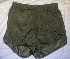 Military PT Shorts Size XL Made In USA Tricot 100% Nylon Elastic Waist 137 Military PT Shorts Size XL Made In USA Tricot 100% Nylon Elastic Waist 137