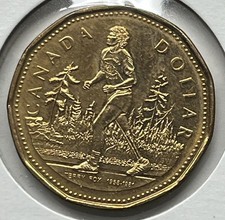 2005 Canada One Dollar Coin Terry Fox Marathon of Hope  Loonie