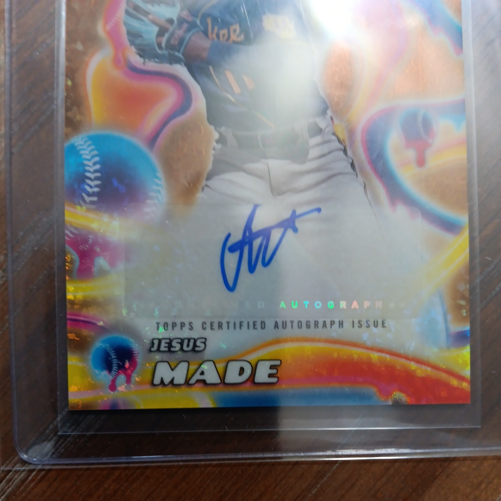 2025 Bowman Chrome #MMA-JM Jesus Made Melt Mashers Auto Gold Mini-Diamond /50 view 4
