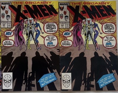 Uncanny X-Men #244 (x2 Copies) 1st Jubilee 1st Print Marvel Comics 1989