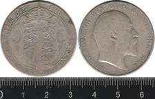 Great Britain: 1907 Half Crown King Edward VII silver KEVII 2/6 