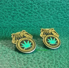 Cannabis Workers Teamsters Union Lapel Pin  Lot of Two /2 Marijuana Leaf New