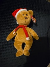 Ty Beanie Baby 1997 Holiday Teddy Bear Christmas, With Case