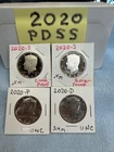 2020 P D S S Silver & Clad Proof Kennedy Half Dollar 4 Coin Set PDSS