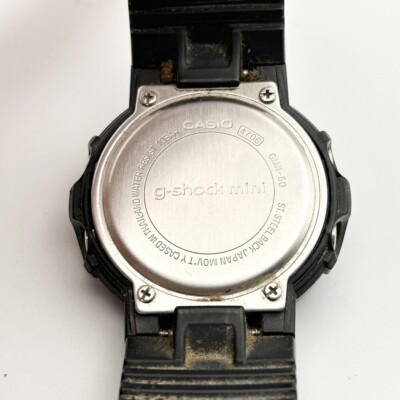 Auth G SHOCK MINI GMN-50 Round Stainless Wrist Watch Black New