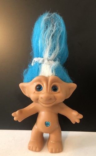 Vintage 1998 GTI TT LCD Blue Hair and eyes Wishstone Belly Troll