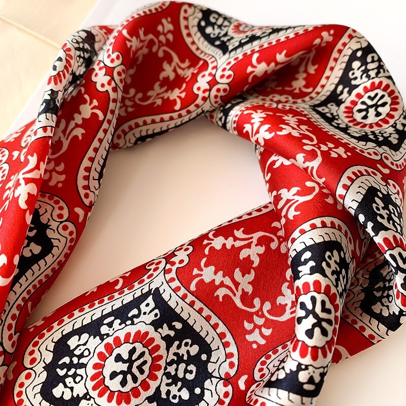 Bandana Con Stampa Paisley Maschera Viso Sciarpa Avvolgente 100% Cotone - Foto 7