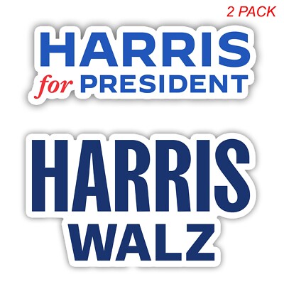 2 Pack KAMALA HARRIS WALZ Sticker 2024 For President Democrat Political ...