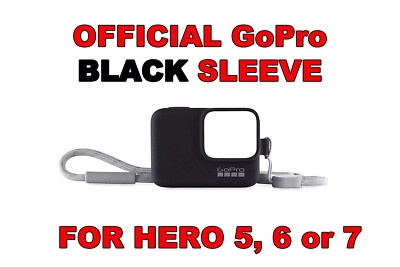 GoPro Silikon Hülle Schlüsselband BLACK Go Pro für Hero 7 6 & 5 Schwarz Weiß Silber