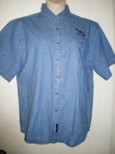 2006 USBC WOMEN'S Championships DENIM SHIRT L Reno BOWLING Large BOWLER Bowl