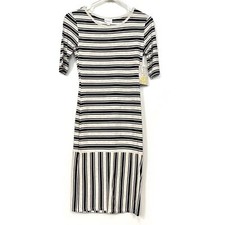 LuLaRoe Julia Bodycon Dress XXS Oatmeal/Black Striped NWT Women’s