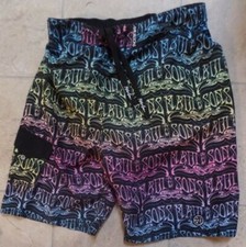 Maui  Sons Board Shorts Men's Swim Trunks Size 32 Patchoulli Neon Pattern NWT