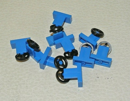 LEGO: Set 10x Fahrzeuglenkrad - Ref. 3829c01 blau - Set 6980 6600 9371 60097