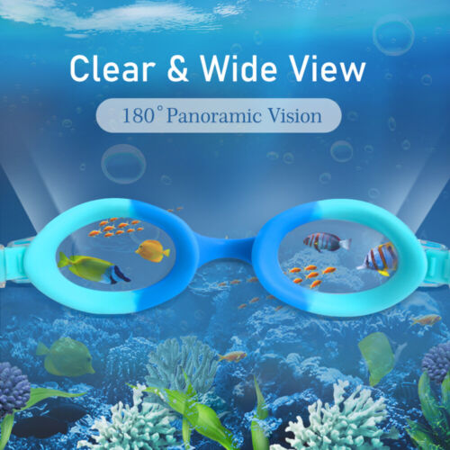 2PCS Kids 100% UV Protection HD Clear Swimming Goggles Anti-Fog Glasses Summer - Picture 4 of 10