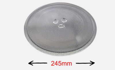Microwave Turntable Glass Plate – Fits Russell Hobbs & Sainsburys, 255mm Diameter