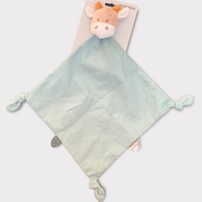 NATTOU Plush Muslin LUNA GIRAFFE Security Blanket Lovey Pacifier Holder New