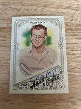 2018 Topps Allen & Ginter's Hot Box Champ Pederson Signed #43 Rookie Card RC