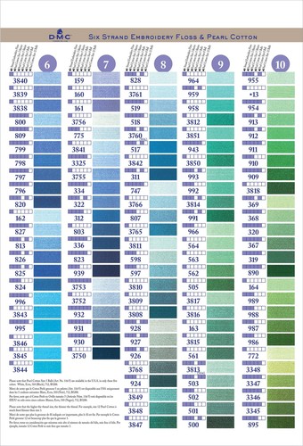 dmc colorcrd needlework threads 12-page printed color card - Picture 5 of 5