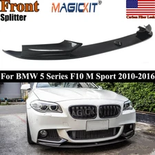 Carbon Fiber Look Front Lip Splitter For 10-17 BMW 5 Series F10 M Sport Bumper