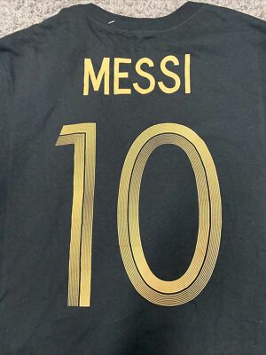 Nike Barcelona 10 Messi Black/gold T-shirt Men's Size S With Tags