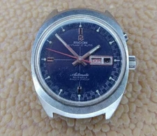 Ricoh Dinamic Auto ShockProof Automatic 21J Men's Watch Blue Dial Swiss Vitange