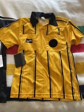 Official Sports Soccer Ref Jerseys Adult Black/M, Yellow S