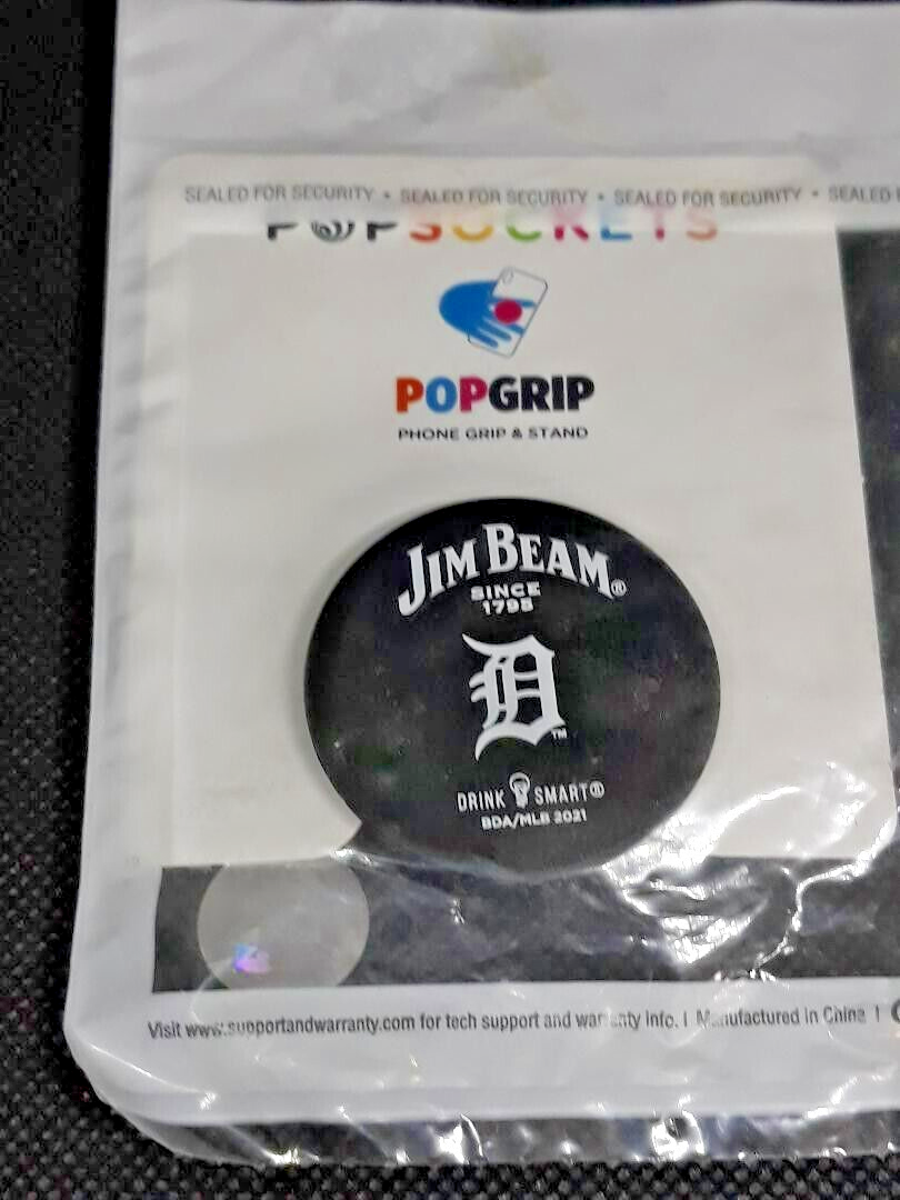 Authentic PopSocket Detroit TIGERS / JIM BEAM Baseball MLB Phone Grip Pop Up LE-image