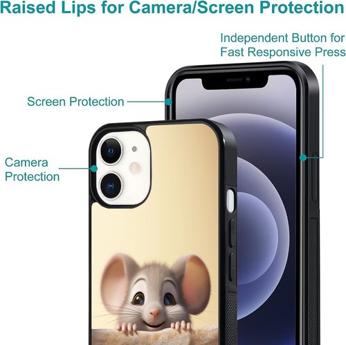 Anti scratch Cover kawaii animals mouse For iPhone SE XS XR Max 5 6 7 8 Plus - Picture 9 of 25