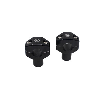2.0'' Tall Black Risers Kit for Harley 86-up Softail FXSB FXDF Dyna w/ 1.0'' Bar