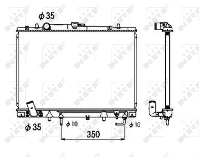 NRF 53687 Radiator, engine cooling for MITSUBISHI