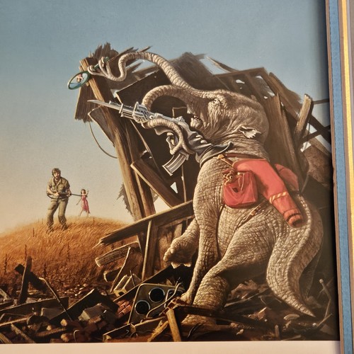 Michael Whelan Signed ARTIST PROOF Lithograph Footfall 1984 - Foto 3 di 8