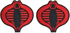 Red Cobra Commando GI Joe Embroidered Patch ||2PC  iron on or Sew 3.5"x3.5"