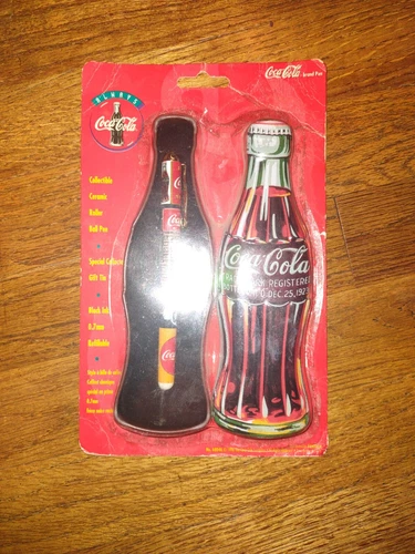 Vintage Coca-Cola Ceramic Roller Ball Pen in Collector Tin, 1996.