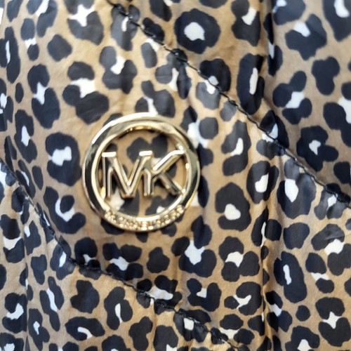 Chaqueta con capucha Michael Kors estampado de leopardo Reino Unido para mujer talla M K568 - Imagen 5 de 7