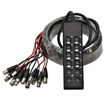 Seismic Audio 8x4 Channel XLR Low Profile Circuit Board Snake Cable - 50 Feet