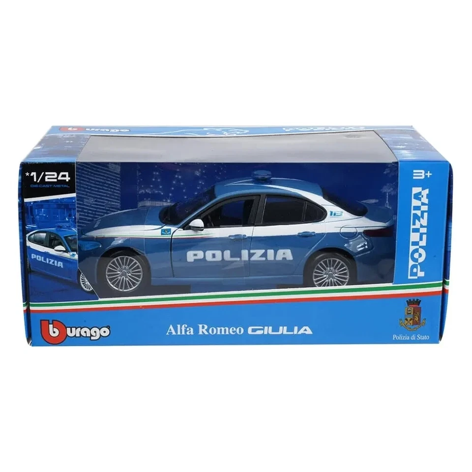 ALFA ROMEO GIULIA POLIZIA 1:24 Modellino Bburago - Immagine 3 di 4