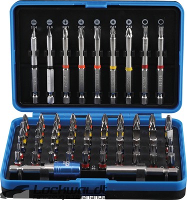 BGS Color Bit Set | 71pc PZ1 PH2 PH3 Torx Slotted Magnet