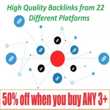 COMPLETE SEO PACK (Authority Backlinks from 20 platforms) Sold separate for $440